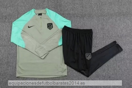 Nuevo Conjunto Completo Sudadera Entrenamiento Atletico Madrid 23/24 Verde Baratas